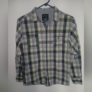 Calvin Klein Jeans Boys Casual Plaid Shirt Large (14/16)